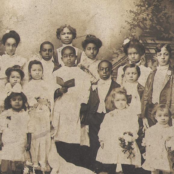 a historical image of children from "a shared heritage" project