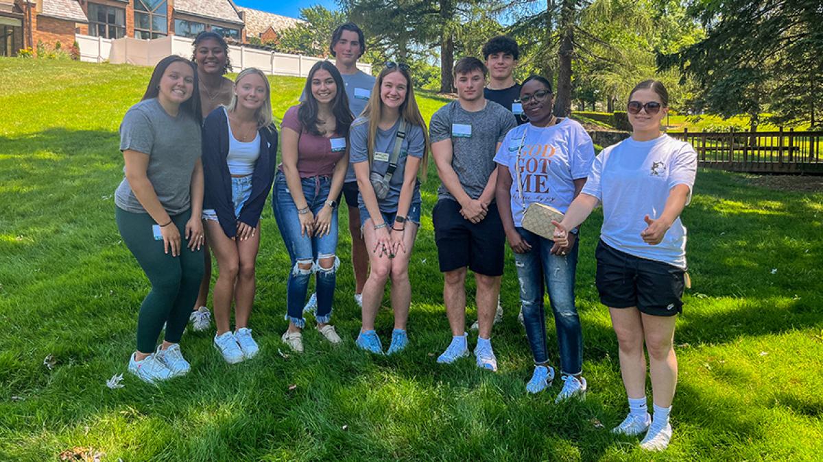 Group of students posing for a photo on 2024 Laker Launch Day