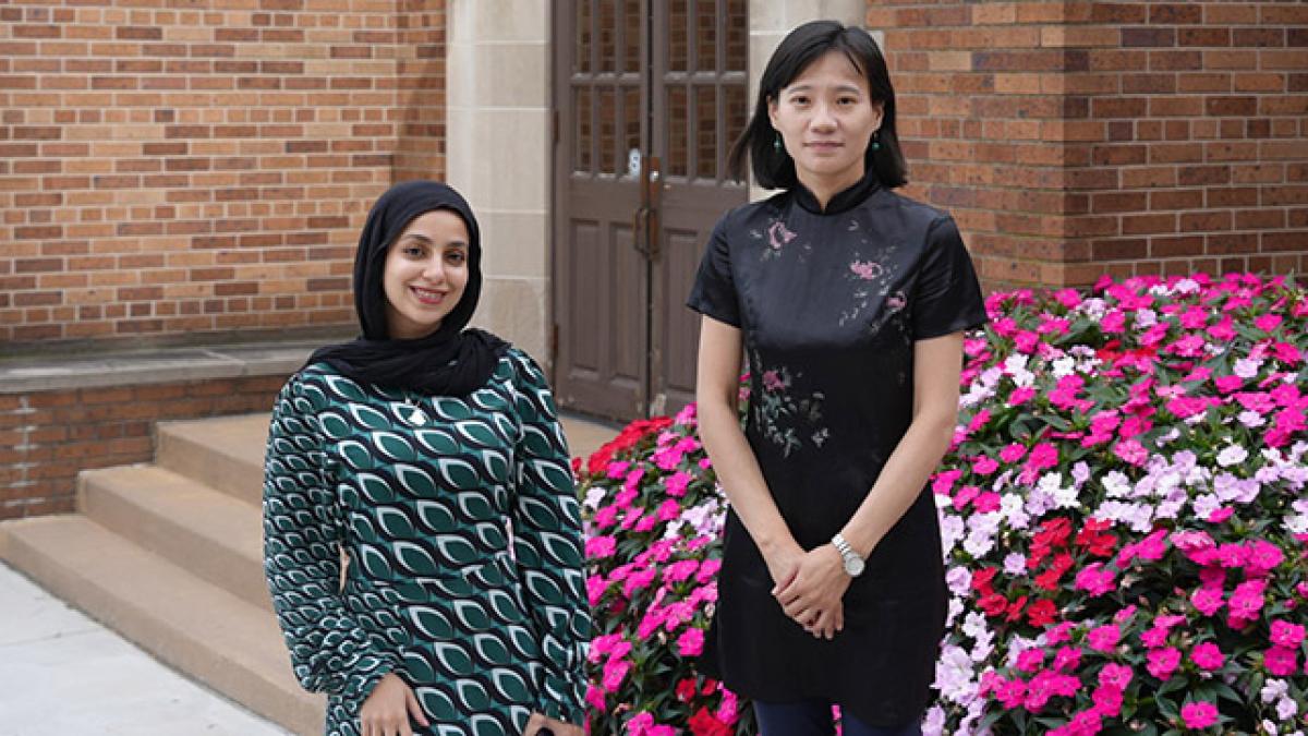 Fulbright Foreign Language Teaching Assistants (FLTA) posing for a photo outside