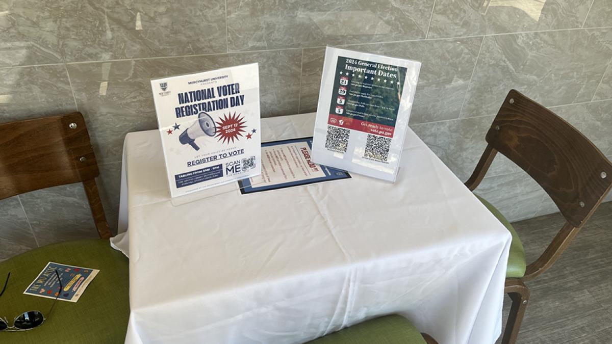 National Voter Registration Day table