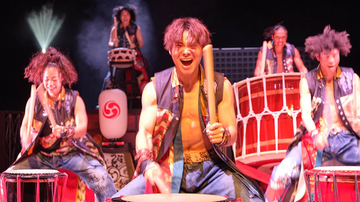 YAMATO: The Drummers of Japan on stage playing the drums