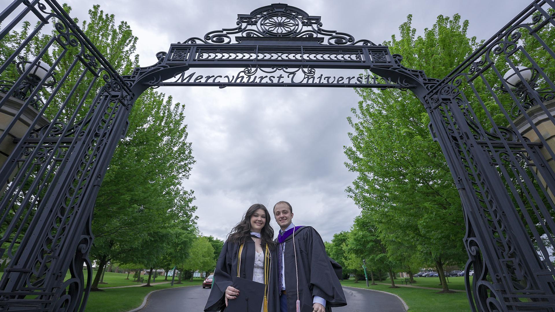 Undergrad Students at Mercyhurst Gate