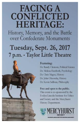 Poster for Facing a Conflicted Heritage lecture
