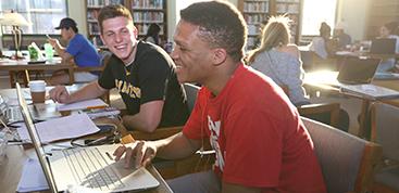 Students using computers