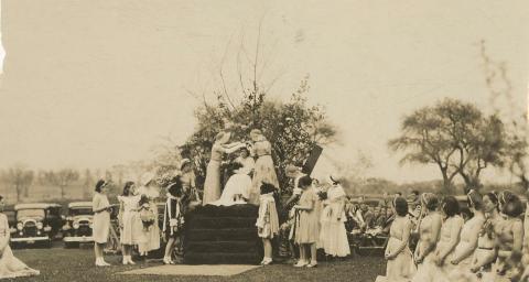 Black and white May Day festivities in 1932