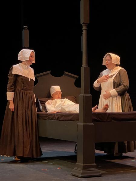 The Crucible actors on stage